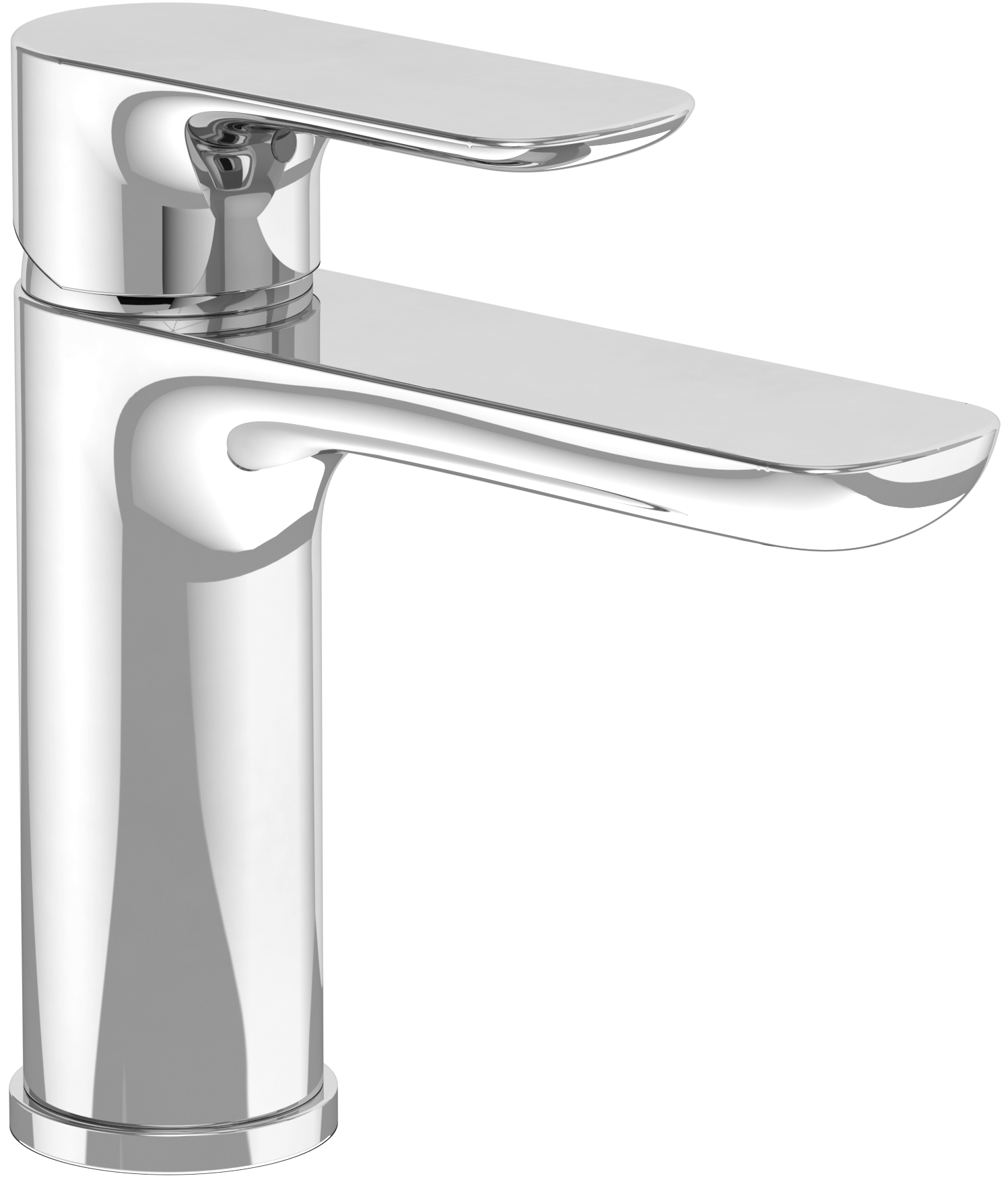 Villeroy & Boch O.novo Single-lever basin mixer, With push/pull rod lever and pop-up waste, Chrome